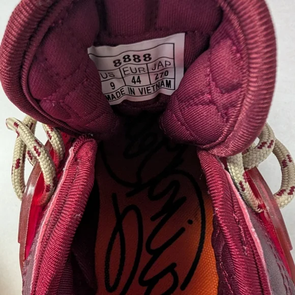 NWT Versace Chain Reaction Sneakers - Burgundy and Orange - Picture 10 of 13